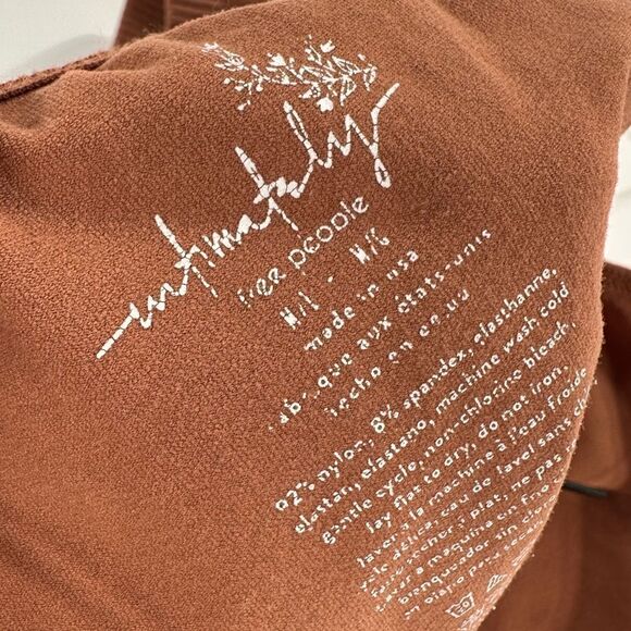 Intimately Free People brami orange stretch strappy crop top camisole M / L - Picture 3 of 6